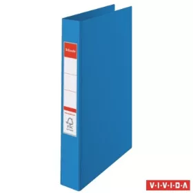   Gyűrűs könyv, 2 gyűrű, 42 mm, A4, PP, ESSELTE "Standard", Vivida kék