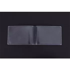 Diák- és igazolványtartó, többlapos, PVC, átlátszó
