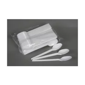   Evőkanál, műanyag, többször használatos, 17 cm, 50 db "Prima", fehér