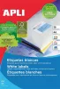 Etikett, univerzális, 38x21,2 mm, APLI, 1625 etikett/csomag