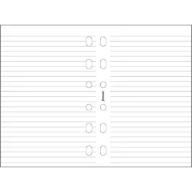   Kalendárium betét, jegyzetlap, pocket méret, vonalas, FILOFAX, fehér