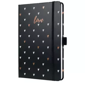   Naptár, A5, heti, 2024, kemény borító, SIGEL "Jolie", Dark love