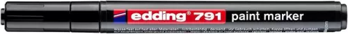 Lakkmarker, 1-2 mm, EDDING "791", fekete