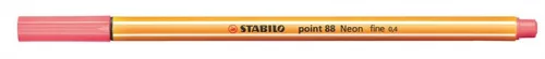 Tűfilc, 0,4 mm, STABILO "Point 88", neon piros
