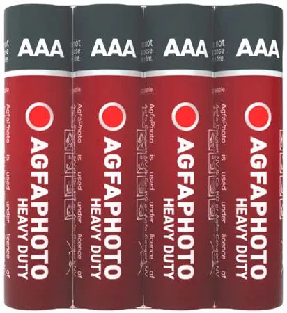 Elem, AAA, 4 db, féltartós (szén-cink), zsugor, AGFAPHOTO "Heavy Duty"