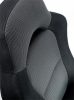 Főnöki szék, fekete/szürke gyöngyszövet-borítás, fekete lábkereszt, MAYAH "Racer Plus"