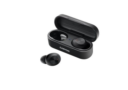 Fülhallgató, TWS vezeték nélküli, Bluetooth 5.0, CANYON "TWS-1", fekete
