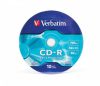 CD-R lemez, 700MB, 52x, 10 db, zsugor csomagolás, VERBATIM "DataLife"