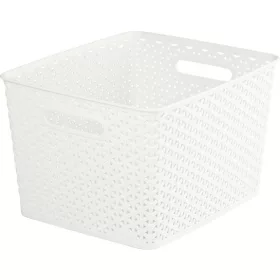 Rattan hatású kosár, 18l, törtfehér, CURVER "My Style"