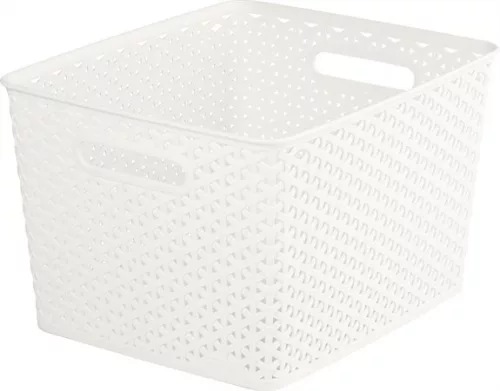Rattan hatású kosár, 18l, törtfehér, CURVER "My Style"