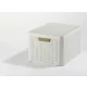 Rattan hatású kosár tetővel, 30l, törtfehér, CURVER "Style L"