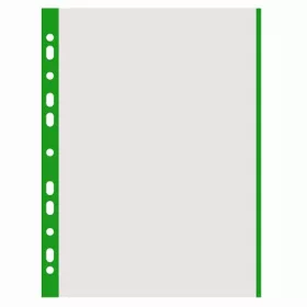   Genotherm, lefűzhető, színes szélű, A4, 40 mikron, narancsos felület, DONAU, zöld