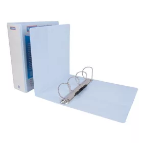   Gyűrűs könyv, panorámás, 4 gyűrű, D alakú, 100 mm, A4, PP, DONAU, fehér