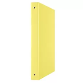   Gyűrűs könyv, 4 gyűrű, 35 mm, A4, PP/karton, DONAU, citromsárga