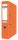 Iratrendező, 75 mm, A4, PP/karton, élvédő sínnel,  DONAU "Life", neon narancssárga