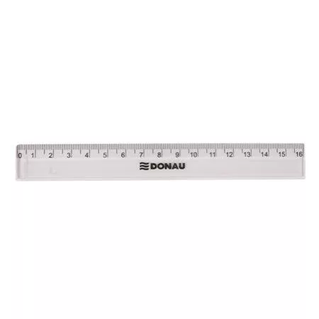 Vonalzó, műanyag, 16 cm, DONAU