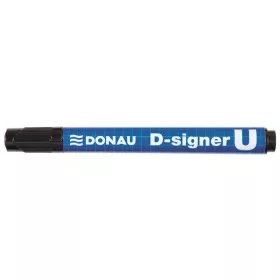 Alkoholos marker, 2-4 mm, kúpos, DONAU "D-signer U", fekete