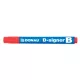 Táblamarker, 2-4 mm, kúpos, DONAU "D-signer B", piros