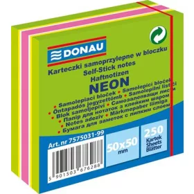   Öntapadó jegyzettömb, 50x50 mm, 250 lap, DONAU, neon zöld