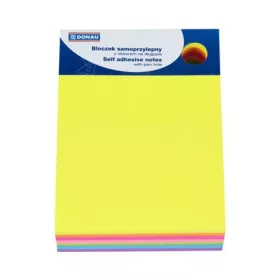   Öntapadó jegyzettömb, 101x76 mm, 7x40 lap, DONAU, vegyes szín