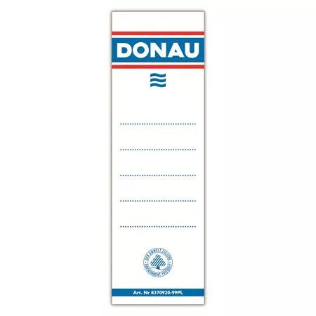 Cserecímke, iratrendezőhöz, kétoldalas, 48x153 mm, DONAU, fehér