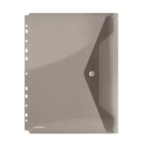   Irattartó tasak, A4, PP, patentos, lefűzhető, DONAU, füstszínű