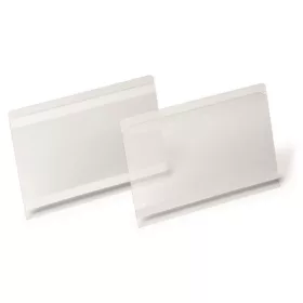 Logisztikai zseb, A5, fekvő, DURABLE "HARD COVER", öntapadó csíkkal, átlátszó