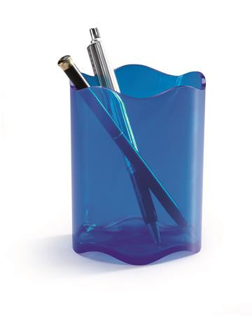 Írószertartó, műanyag, DURABLE, "Trend", áttetsző kék