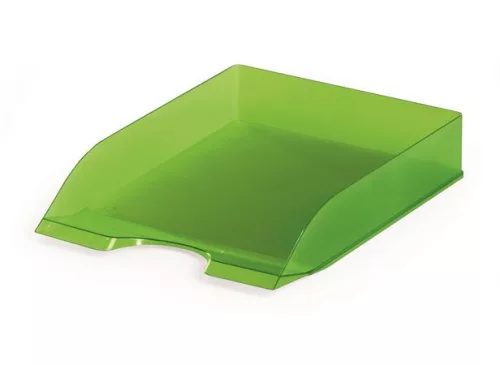 Irattálca, műanyag, DURABLE, "Basic", áttetsző zöld