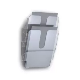   Prospektustartó, fali, álló, A4, DURABLE "FLEXIPLUS 2", áttetsző