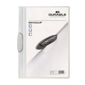   Gyorsfűző, klipes, A4, DURABLE "Swingclip® 30", fehér