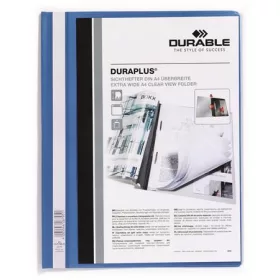   Gyorsfűző, A4, széles, panorámás, DURABLE "DURAPLUS®", kék