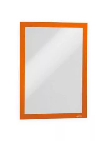 Infokeret, A4, öntapadó háttal, DURABLE "DURAFRAME®", narancs