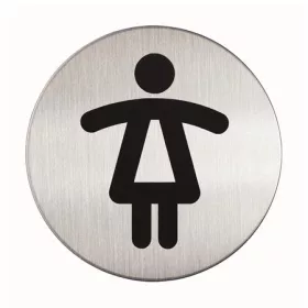 Információs tábla, rozsdamentes acél, DURABLE "Női WC"