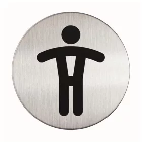 Információs tábla, rozsdamentes acél, DURABLE "Férfi WC"
