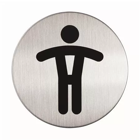 Információs tábla, rozsdamentes acél, DURABLE "Férfi WC"