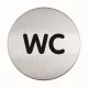 Információs tábla, rozsdamentes acél, DURABLE "WC"
