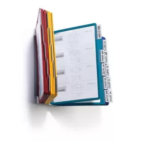   Bemutatótábla tartó, fali, 20 db bemutatótáblával, DURABLE "VARIO®", vegyes színek