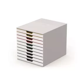 Irattároló, műanyag, 10 fiókos, DURABLE "VARICOLOR® 10", fehér