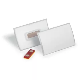   Névkitűző, mágnessel, elfordulásgátlóval, 90x54 mm, DURABLE "CLICK FOLD"