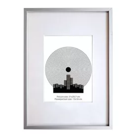   Képkeret, 21x29,7 cm, aluminium keret, "Fotoplus", ezüst