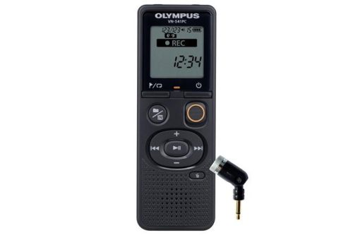 Diktafon, digitális, 4 GB memória, ME52 mikrofonnal, OLYMPUS "VN-541PC", fekete
