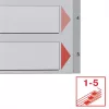 Regiszter, műanyag, A4, 1-5, ESSELTE, szürke