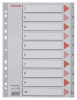 Regiszter, műanyag, A4, 1-10, ESSELTE,szürke