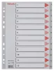 Regiszter, műanyag, A4, 1-12, ESSELTE, szürke