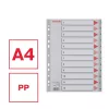 Regiszter, műanyag, A4, 1-12, ESSELTE, szürke