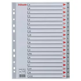 Regiszter, műanyag, A4, A-Z, ESSELTE, szürke