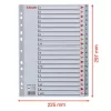Regiszter, műanyag, A4, A-Z, ESSELTE, szürke
