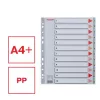 Regiszter, műanyag, A4 Maxi, 1-12, ESSELTE, szürke