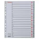 Regiszter, műanyag, A4 Maxi, A-Z, ESSELTE, szürke